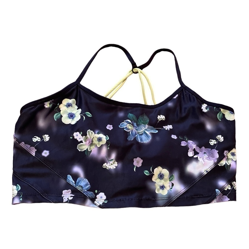 Hyba Activewear Women’s Sports Bra-Yoga-Gym-Workout-Running Floral - Size Medium